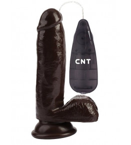 Коричневый вибратор-реалистик 6.7 Stud Realistic Dildo - 17,5 см.