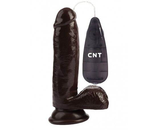 Коричневый вибратор-реалистик 6.7 Stud Realistic Dildo - 17,5 см.