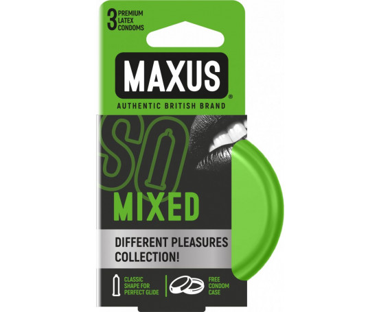 Презервативы в железном кейсе MAXUS Mixed - 3 шт.