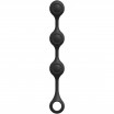 Черные утяжеленные анальные шарики Anal Essentials Weighted Silicone Anal Balls - 34,3 см.