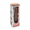 Коричневый вибратор-реалистик 6.5  Girthy Realistic Vibrator - 19 см.