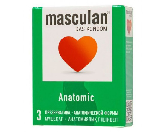 Презервативы анатомической формы Masculan Anatomic - 3 шт.