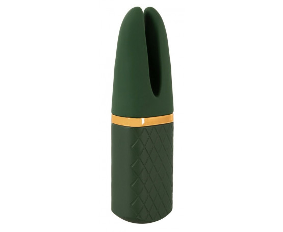 Зеленый вибратор Luxurious Split Tip Vibrator - 13,1 см.