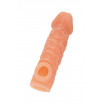 Телесная закрытая насадка с шершавой головкой Cock Sleeve 007 Size M - 15,6 см.
