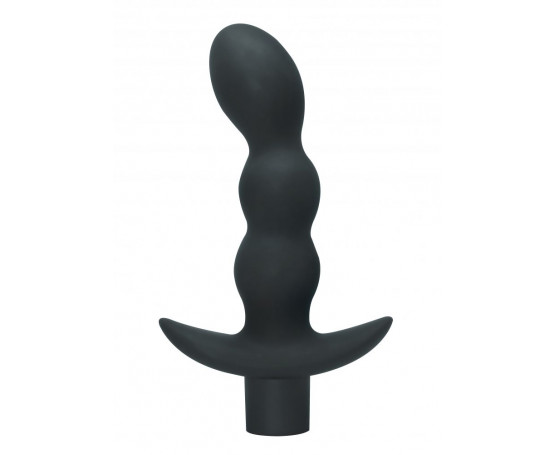 Серый анальный вибромассажёр Naughty - 14,5 см.