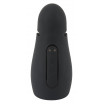 Черный силиконовый вибромастурбатор с нагревом Masturbator with 2 Functions