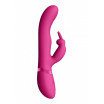 Розовый вибромассажер May Pulse-Wave   C-spot   G-Spot Rabbit - 22 см.