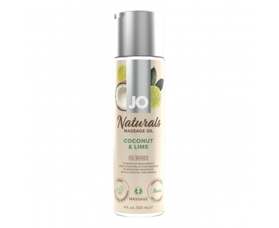 Массажное масло с ароматом кокоса и лайма JO Naturals Coconut   Lime - 120 мл.
