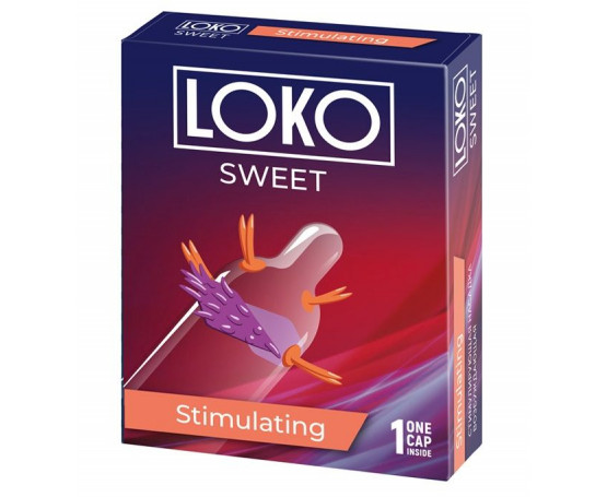 Стимулирующая насадка на пенис LOKO SWEET с возбуждающим эффектом