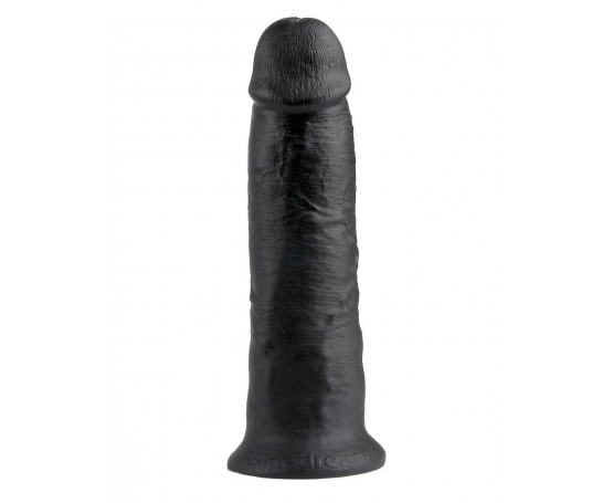 Чёрный фаллос-гигант 10  Cock - 25,4 см.