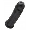 Чёрный фаллос-гигант 10  Cock - 25,4 см.