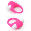 Розовое эрекционное кольцо LIT-UP SILICONE STIMU RING 6