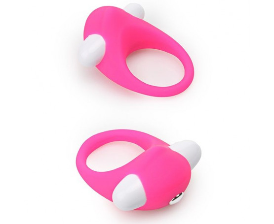 Розовое эрекционное кольцо LIT-UP SILICONE STIMU RING 6