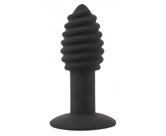 Черная анальная вибропробка Twist Butt Plug - 10,7 см.
