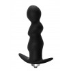 Чёрная фигурная анальная вибропробка Spiral Anal Plug - 12 см.