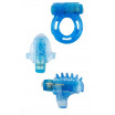 Набор из 3 синих эрекционных колец с вибрацией Teasers Ring Kit