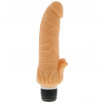 Телесный вибратор с лепестками в основании PURRFECT SILICONE CLASSIC 7INCH FLESH - 18 см.