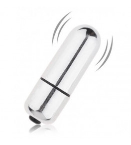Серебристая вибропуля X-Basic Bullet Mini One Speed - 5,9 см.
