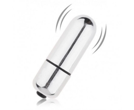 Серебристая вибропуля X-Basic Bullet Mini One Speed - 5,9 см.