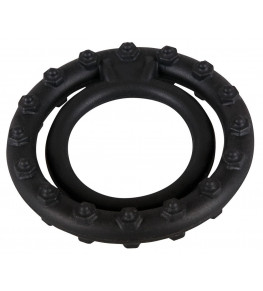 Чёрное кольцо для пениса Steely Cockring