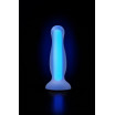 Голубая, светящаяся в темноте анальная втулка Kyle Glow - 10 см.