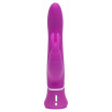 Лиловый вибратор Curve Thrusting Rechargeable Rabbit Vibrator - 24,1 см.