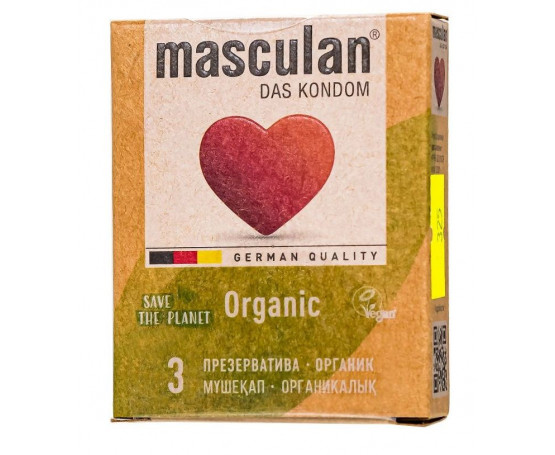 Экологически чистые презервативы Masculan Organic - 3 шт.