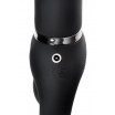 Черный безремневой вибрострапон Vibrating Bendable Strap-On - size L