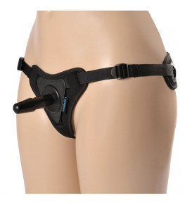 Черные трусики для страпона HARNESS Locker размера XS-M