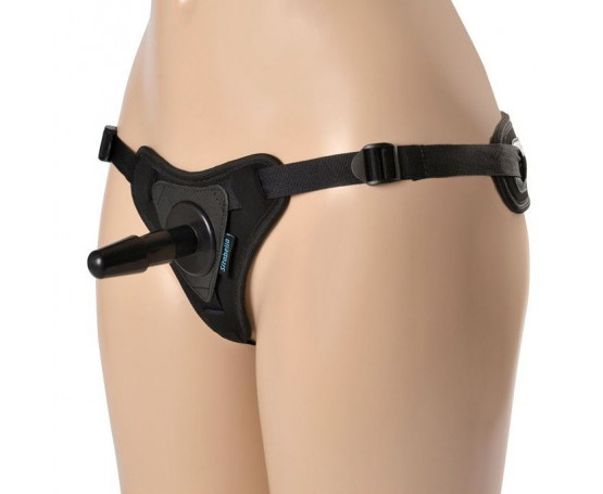 Черные трусики для страпона HARNESS Locker размера XS-M