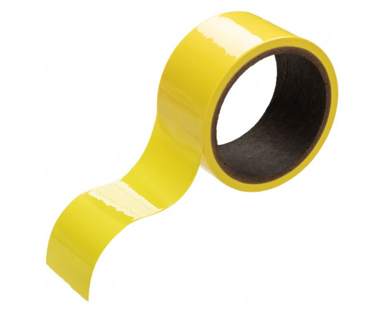 Желтый скотч для связывания Bondage Tape - 18 м.