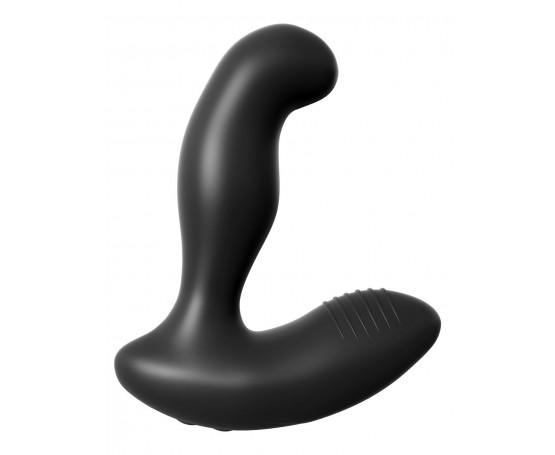 Черный массажер простаты Electro Stim Prostate Vibe с электростимуляцией - 13,3 см.