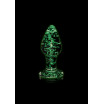 Стеклянная анальная пробка Glow in The Dark Large - 9 см.
