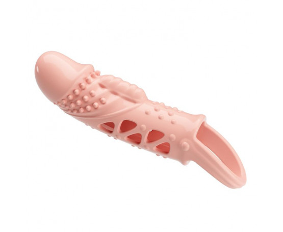 Телесная насадка с вибрацией Cecelia - 18,5 см.