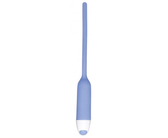 Голубой вибратор для уретры Dilator Vibe - 19 см.