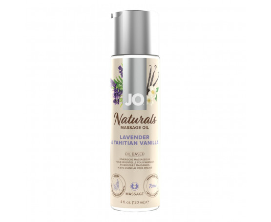 Массажное масло с ароматом лаванды и ванили JO Naturals Lavender   Vanilla - 120 мл.