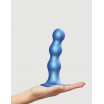 Голубая насадка Strap-On-Me Dildo Plug Balls size L