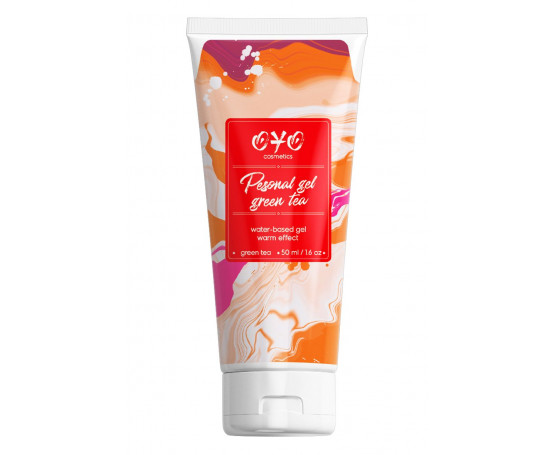 Интимная смазка на водной основе с согревающим эффектом OYO Personal Gel Green Tea - 50 мл. FFF