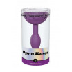 Фиолетовая анальная пробка с ограничителем-розой Open Rose Size S Butt Plug
