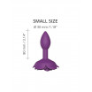 Фиолетовая анальная пробка с ограничителем-розой Open Rose Size S Butt Plug