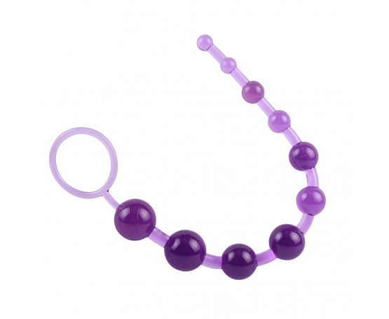 Фиолетовая анальная цепочка Sassy Anal Beads - 26,7 см.