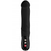 Чёрный вибратор Big Boss Black Line - 23,5 см.