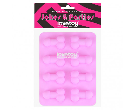 Розовая формочка для льда и шоколада Pecker Chocolate/Ice Tray