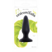 Чёрная анальная пробка с неоново-жёлтым хвостом Unicorn Tails Yellow - 9,9 см.