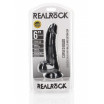 Черный фаллоимитатор Curved Realistic Dildo Balls Suction Cup 6 - 15,5 см.