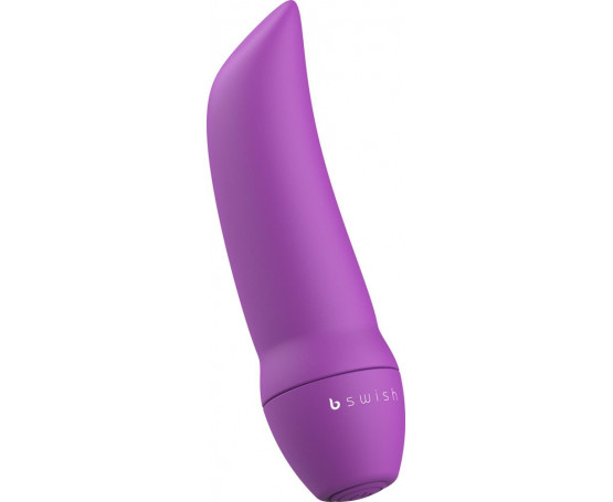 Фиолетовая вибропуля Bmine Basic Curve - 7,6 см.