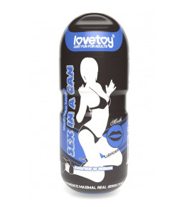 Мастурбатор-ротик с вибрацией Sex In A Can Mouth Lotus Tunnel