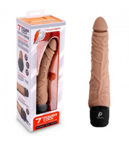 Кофейный вибратор-реалистик 7  Realistic Vibrator - 20 см.