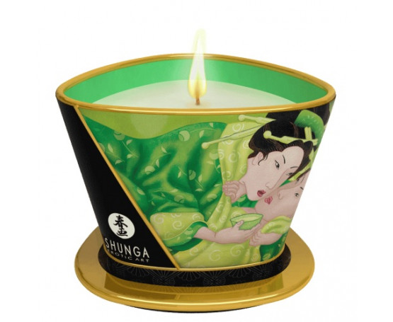 Массажная свеча Exotic Green Tea с ароматом зелёного чая - 170 мл.