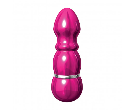 Алюминиевый рельефный вибратор PINK SMALL - 7,5 см.